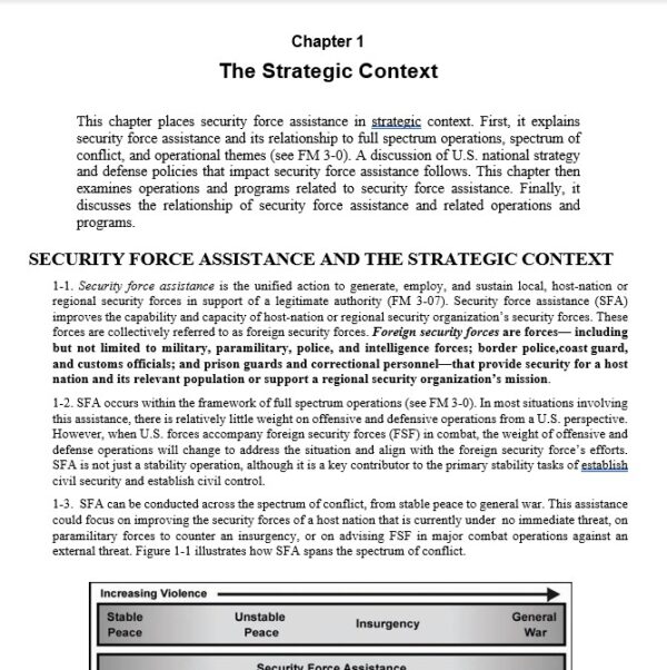 FM 3-07.1 Security Force Assistance Chapter 1